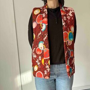 Vintage Silk puffer vest